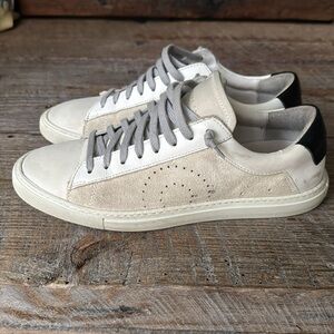 Oliver Cabell Cream and Black Sneakers